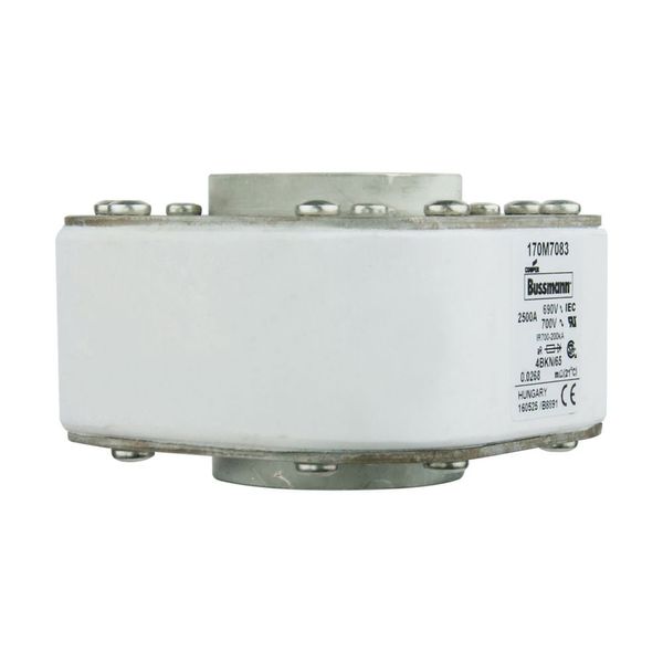 Fuse-link, high speed, 2500 A, AC 690 V, size 4, 105 x 120 x 67 mm, aR, IEC, UL, single indicator image 6