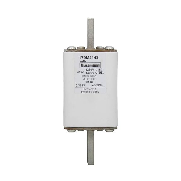 Fuse-link, high speed, 350 A, AC 1250 V, size 1, 53 x 66 x 138 mm, aR, DIN, IEC, single indicator image 12