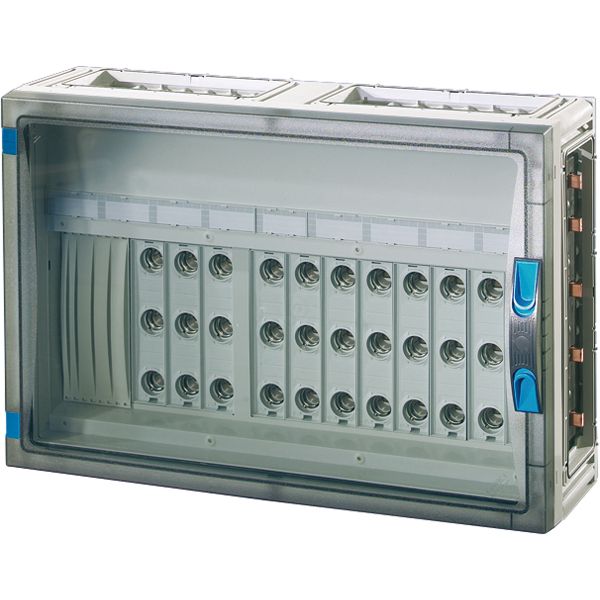 Fuse box 11x63A D02 3p, on rail 250A 5 pole, 540x360, wall Open image 2