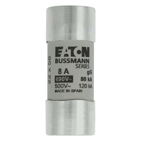 Fuse-link, LV, 8 A, AC 690 V, 22 x 58 mm, gL/gG, IEC image 5