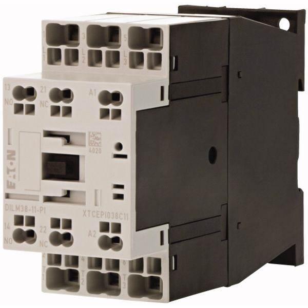 Contactor, 3 pole, 380 V 400 V 18.5 kW, 1 N/O, 1 NC, 110 V 50 Hz, 120 V 60 Hz, AC operation, Push in terminals image 2