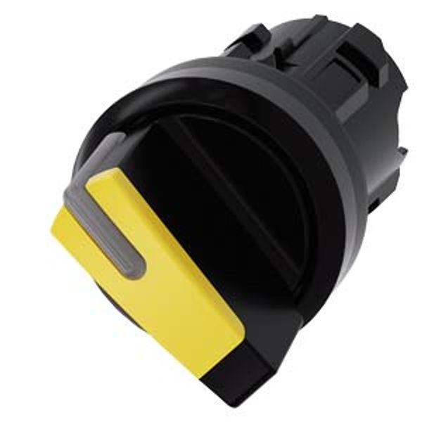 Selector switch, illuminable, 22 mm, round, plastic, yellow, selector switch,...3SU1002-2BF30-0AA0-Z X90 image 1