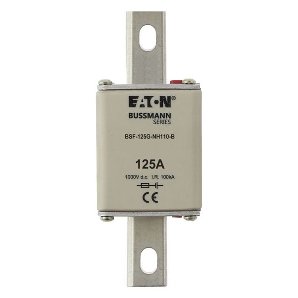 Fuse-link, high speed, 125 A, DC 1000 V, NH1, 40 x 53 x 135 mm, gBat, IEC, bolted connection image 11