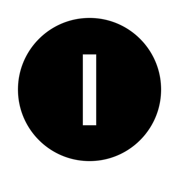 Button plate, raised black, I image 5