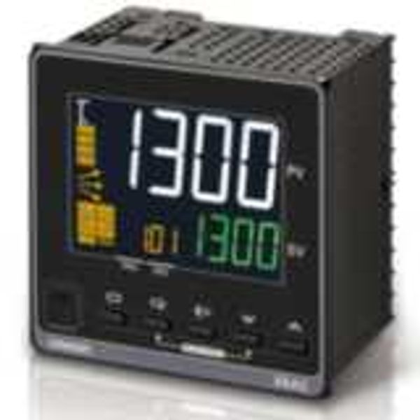 Temp. controller, PRO, 1/4 DIN (96x96 mm), PRO, gr., 4 AUX, 1 x 12 VDC E5AC5511M image 3