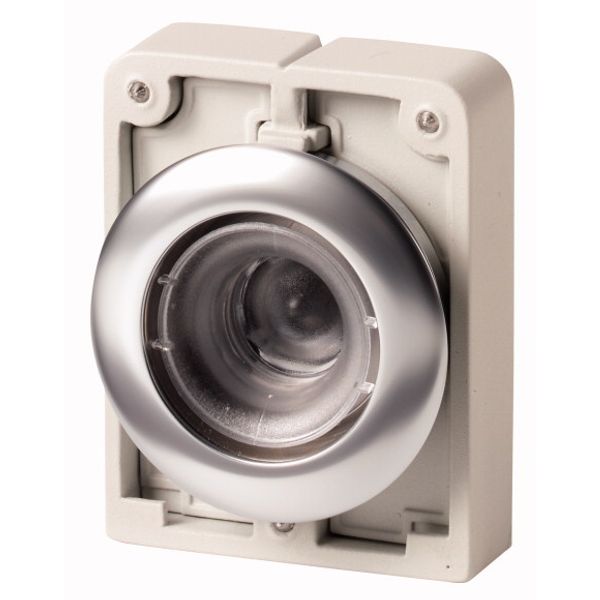 Illuminated pushbutton actuator, RMQ-Titan, flat, maintained, Front ring stainless steel image 1