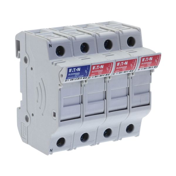 Fuse-holder, LV, 30 A, AC 600 V, 10 x 38 mm, 3P+N, UL, IEC, DIN rail mount image 20