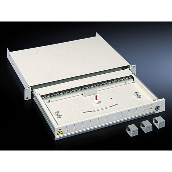 Fibre-optic splicing box with telescopic pull-out lockable image 2