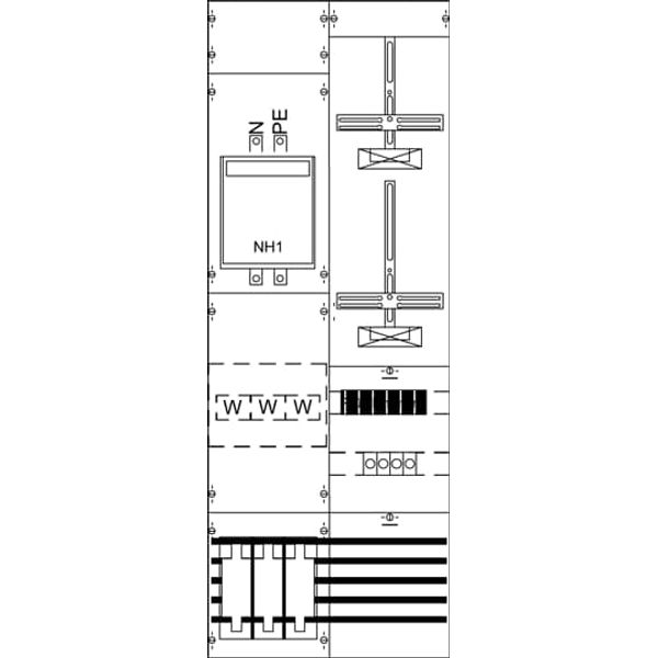 KA4221 Measurement and metering transformer board, Field width: 2, Rows: 0, 1350 mm x 500 mm x 160 mm, IP2XC image 5