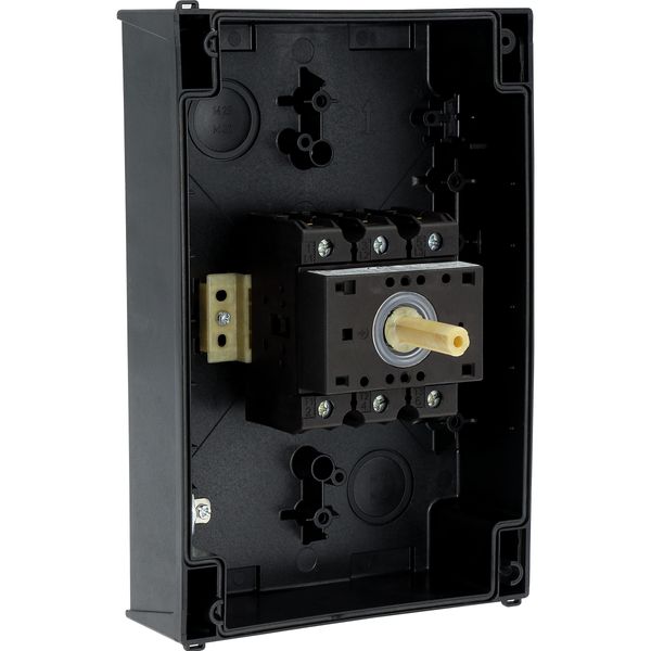 Main switch, P3, 63 A, surface mounting, 3 pole, STOP function, With black rotary handle and locking ring, Lockable in the 0 (Off) position image 60