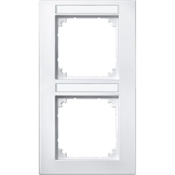 M-PLAN frame, can be labeled twice, vertical installation, polar white image 1