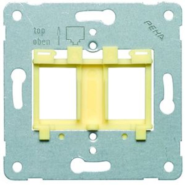 Draagframe voor 1of2 Modular Jack aansl.geel image 1