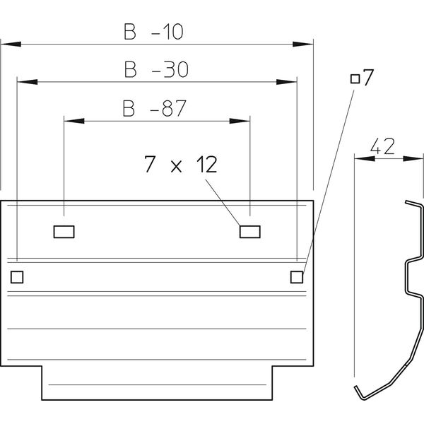 LAB 30 FT Outgoing plate for cable ladder B300mm image 2