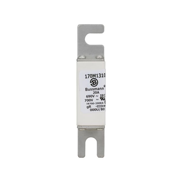 Fuse-link, high speed, 20 A, AC 690 V, DIN 000, 21 x 40 x 100 mm, gR, DIN, IEC image 18