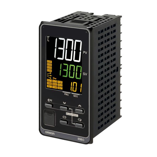 Temp. controller, PRO, 1/8 DIN (96x48mm),Progr.,4 AUX,2 x 12 VDC pulse image 2