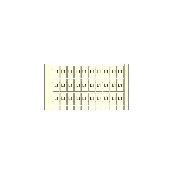 TERMINAL BLOCK & STRIP MARKING ACCESSORIES, MARKER CARD, 101 -> 200 MARK DETAILS, WHITE, HORIZONTAL, UL 94V-2 image 1