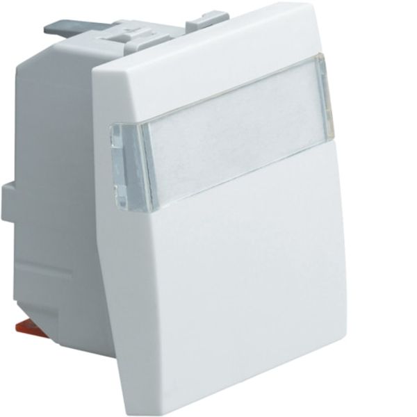 Switch with return, label holder, 10A, 230V, white, 2M QC image 1