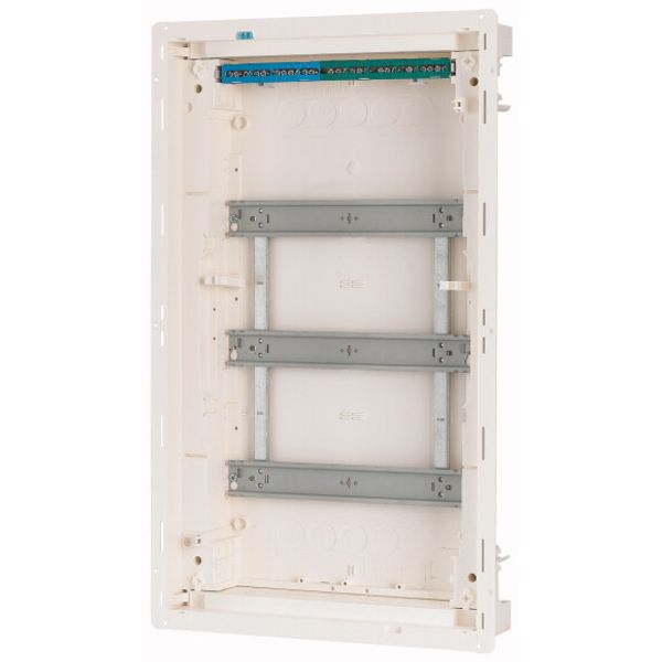 Hollow wall compact distribution board, 3-rows, super-slim sheet steel door image 4