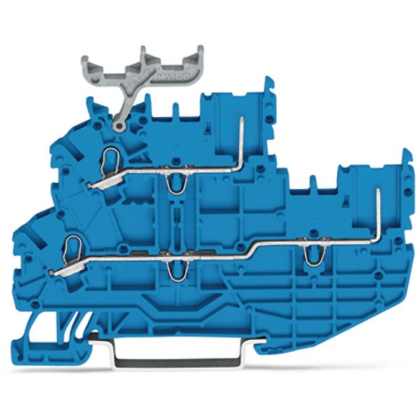 1-conductor/1-pin double deck receptacle terminal block Through/throug image 2