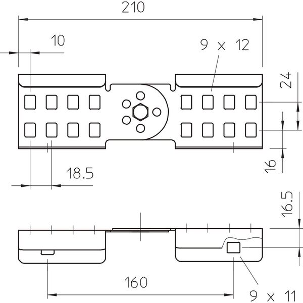 LGVG 60 A2 Adjustable connector for cable ladder 64x210 image 2