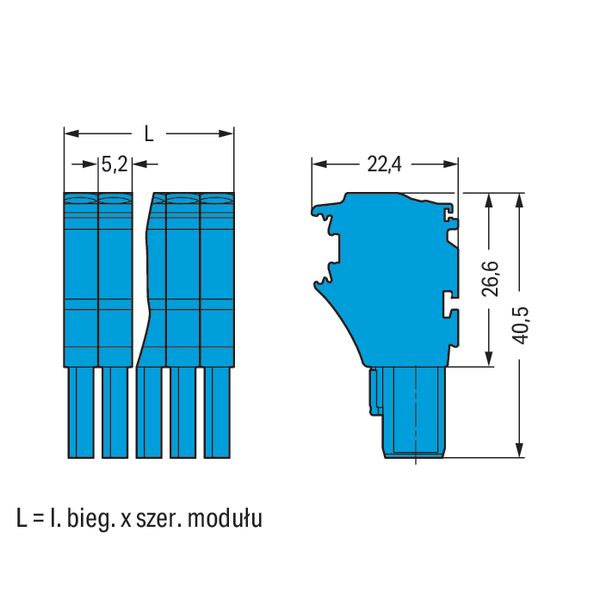 1-conductor female connector Push-in CAGE CLAMP® 4 mm² blue image 5