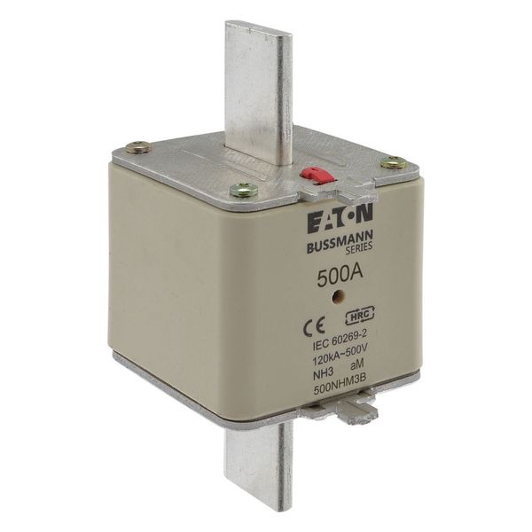 Fuse-link, low voltage, 500 A, AC 500 V, NH3, aM, IEC, dual indicator image 12