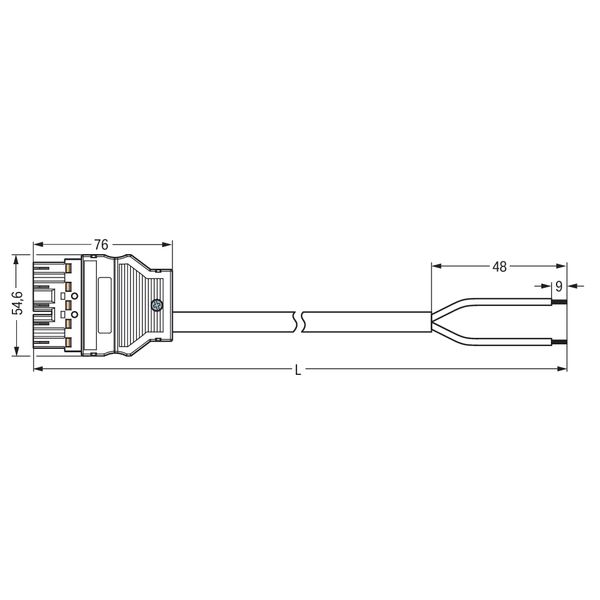 pre-assembled connecting cable B2ca Plug/open-ended blue image 4