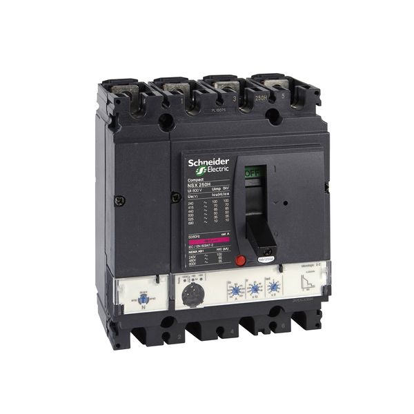 circuit breaker ComPact NSX100H, 70 kA at 415 VAC, MicroLogic 2.2 trip unit 40 A, 4 poles 4d image 3