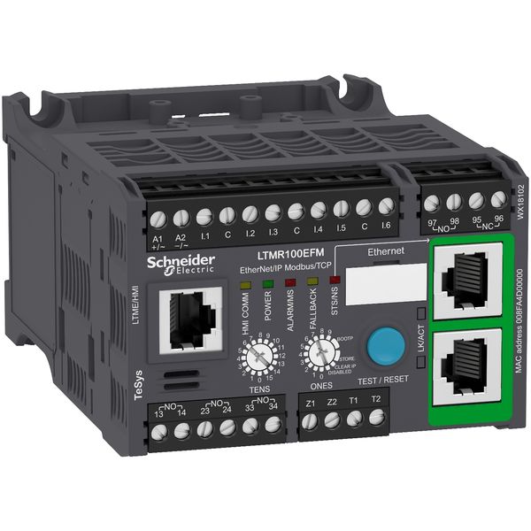 Motor Management, TeSys T, motor controller, Ethernet/IP, Modbus/TCP, 6 inputs, 3 outputs, 5 to 100A, 100 to 240 VAC image 4