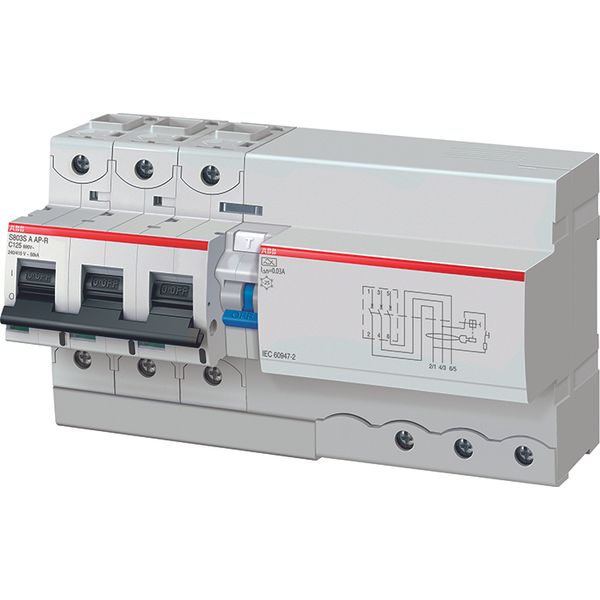 DS803S-B125/0.03AP-R Residual Current Circuit Breaker with Overcurrent Protection image 2