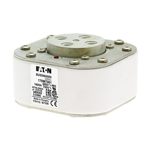 Fuse-link, high speed, 1600 A, AC 690 V, size 4, 67 x 105 x 105 mm, aR, IEC, single indicator image 11