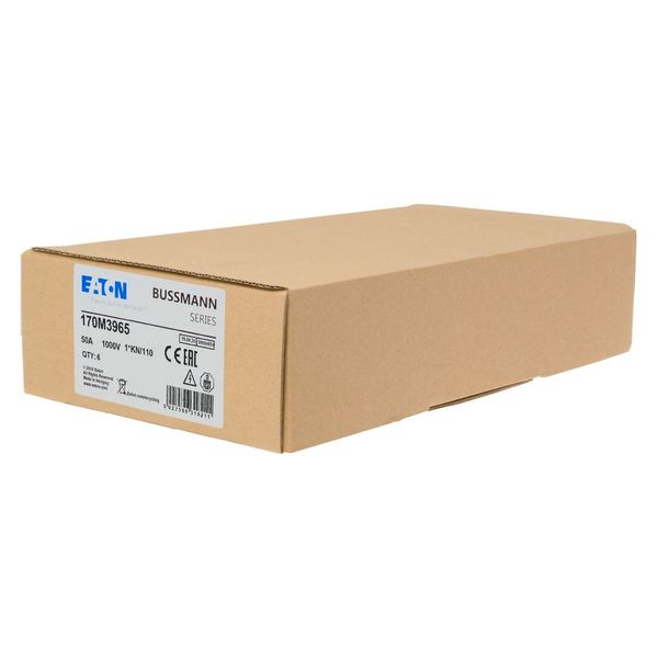 Fuse-link, high speed, 50 A, AC 1000 V, compact DIN 1, 43 x 61 x 138 mm, aR, DIN, IEC, type K indicator image 14