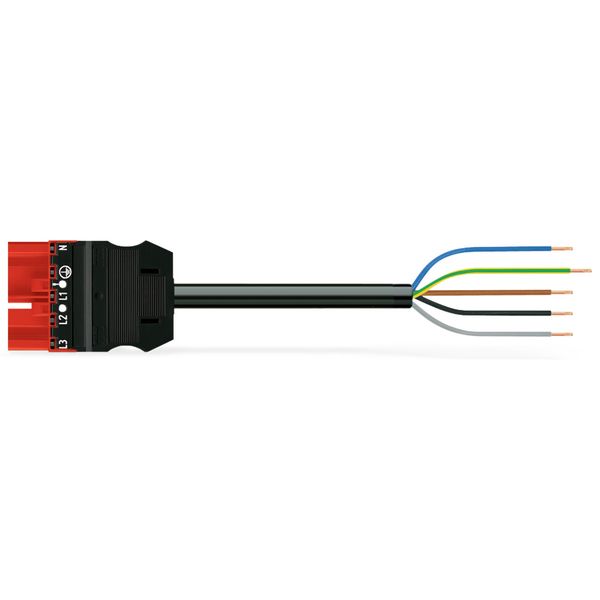 pre-assembled connecting cable;Eca;Socket/open-ended;red image 2