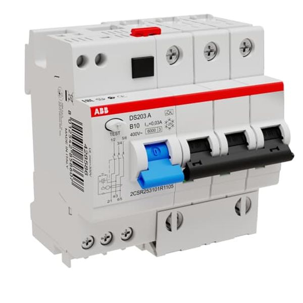 DS203 A-B10/0.03 Residual Current Circuit Breaker with Overcurrent Protection image 2