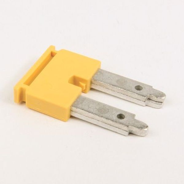 Allen-Bradley 1492-CJL12-2 Center Jumper, Plug-In Type, 12 mm Center to Center, 2 Pole, Yellow, for Use With 1492-L16 image 1