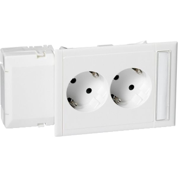 Thorsman - CYB-PS - socket outlet - double slave adaptor - 37° - white NCS image 4