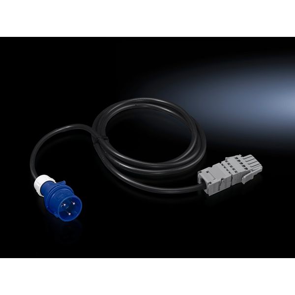 DK Connection cable, L: 3 m, 16 A, 1-phase, Wago X-Com, CEE, For PSM image 4