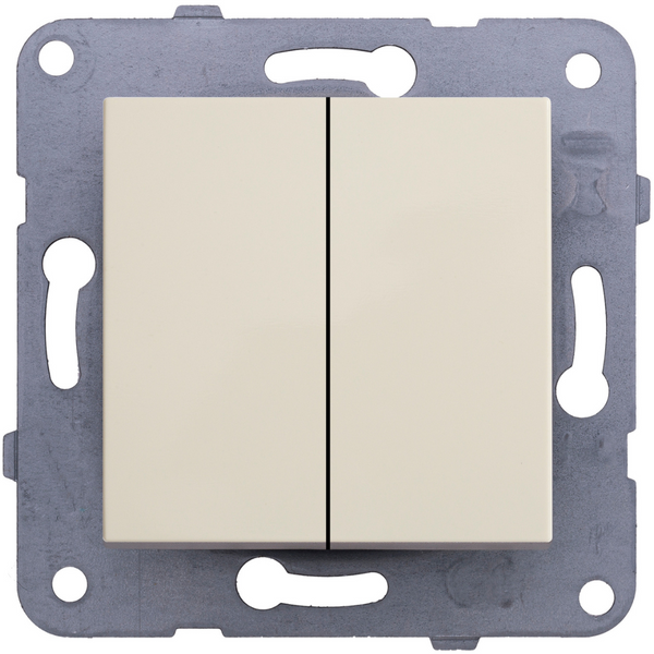 Karre-Meridian Beige Two Gang Switch image 1