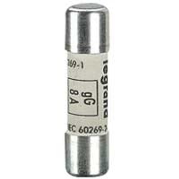 HRC cartridge fuse - cylindrical type gG 10 x 38 - 8 A - w/o indicator image 1