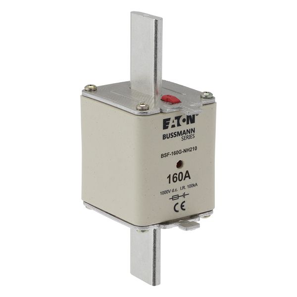 Fuse-link, high speed, 160 A, DC 1000 V, NH2, 54 x 61 x 150 mm, gBat, IEC, blade connection image 21