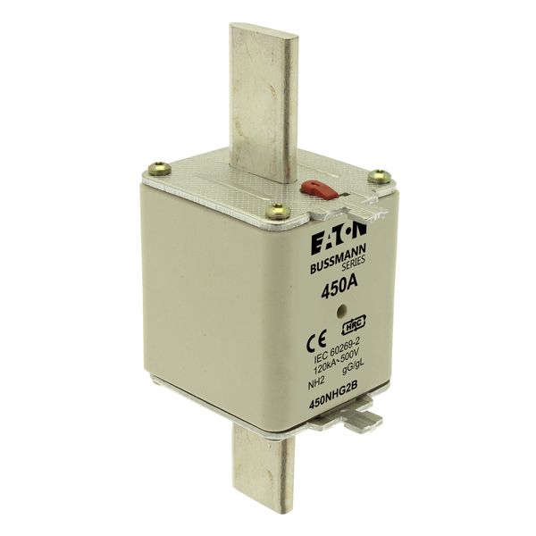 Fuse-link, low voltage, 450 A, AC 500 V, NH2, gL/gG, IEC, dual indicator image 10