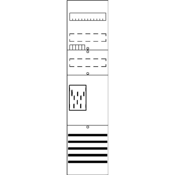 BF17A1XXB Meter panel, Field width: 1, Rows: 0, 1050 mm x 250 mm x 160 mm, IP2XC image 17