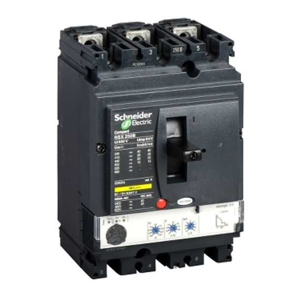 circuit breaker ComPact NSX250B, 25 kA at 415 VAC, MicroLogic 2.2 trip unit 160 A, 3 poles 3d image 2