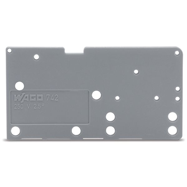 End plate snap-fit type 1.5 mm thick gray image 4