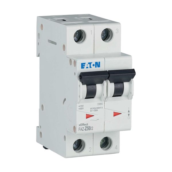 Miniature circuit breaker (MCB), 50 A, 2p, characteristic: Z image 12