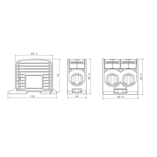 Aluminium /Copper terminal, 1-pole Double black, 300mmý image 3