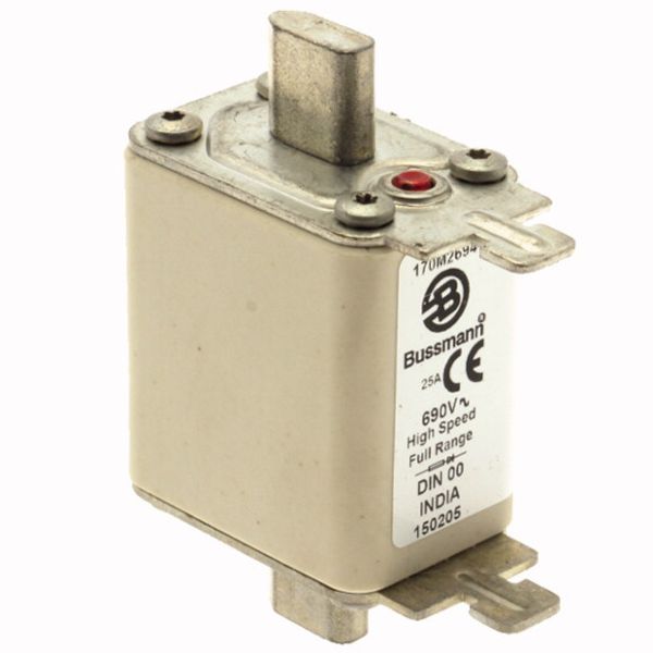 Fuse-link, high speed, 63 A, AC 690 V, DIN 00, 30 x 60 x 79 mm, gR, DIN, IEC, single indicator image 4