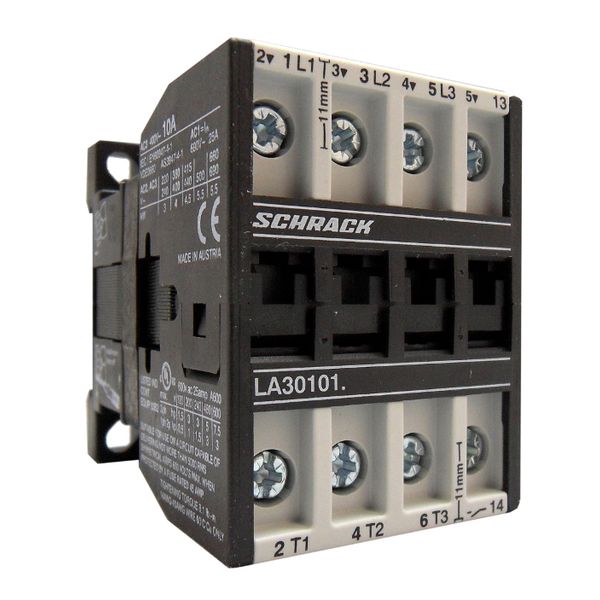 Contactor, 5.5kW, 14A AC3, 25A AC1, 3-pole, 1NO, 110VAC image 1