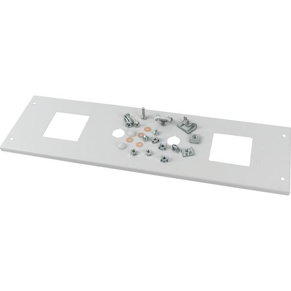 Front cover, +mounting kit, for meter 4x72 +1S, HxW=150 B=600mm, grey image 3