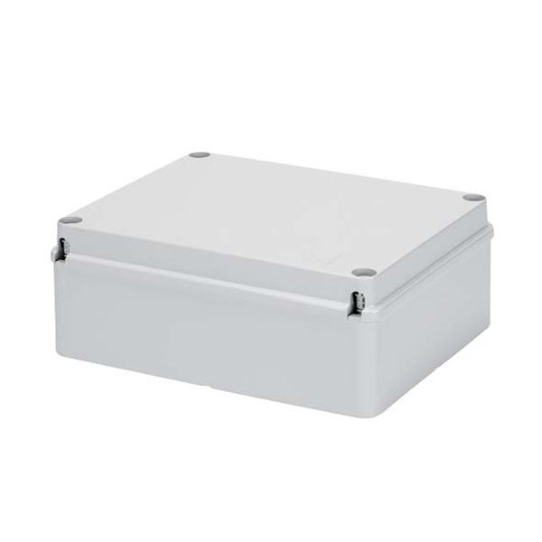 JUNCTION BOX WITH PLAIN SCREWED LID - IP56 - INTERNAL DIMENSIONS 190X140X70 - SMOOTH WALLS - GREY RAL 7035 image 2